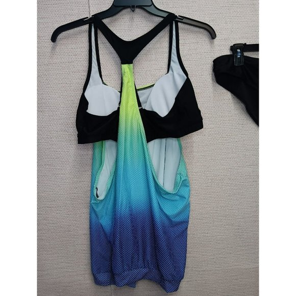 Sporty Ocean T back, tankini swimsuit with underwear bottom size 2X - Picture 8 of 12